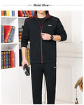 2025 Fashion Running Sets Sport Suit Sportswear Sweatshirt +Sweatpants Mens Clothing 2 Pieces Sets Tracksuit Jogging Suits - Aurex