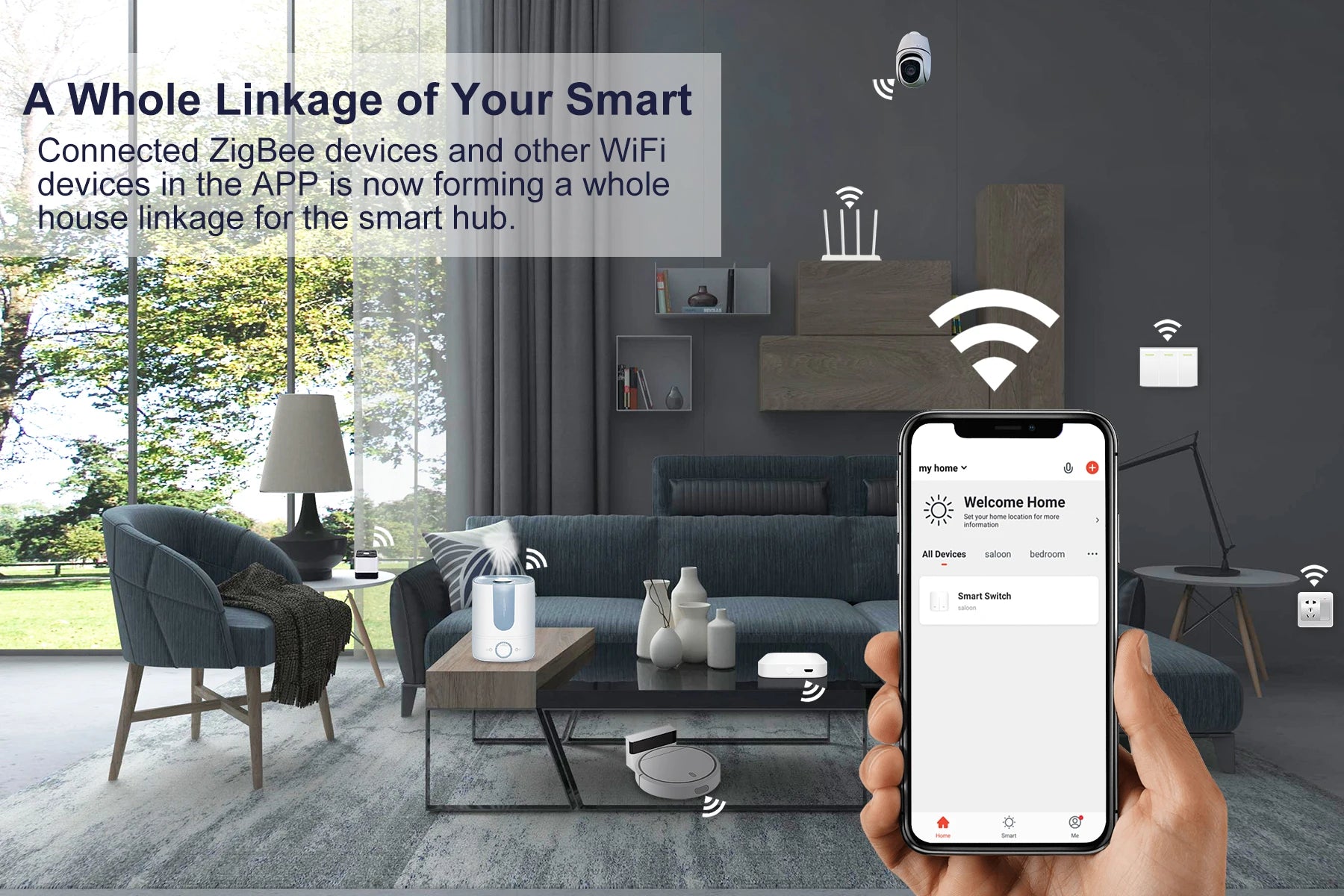 Tuya ZigBee 3.0 Smart Hub, Wireless/Wired Gateway Bridge for App Voice Remote Control, Works with Alexa Google Home Assistant - Aurex