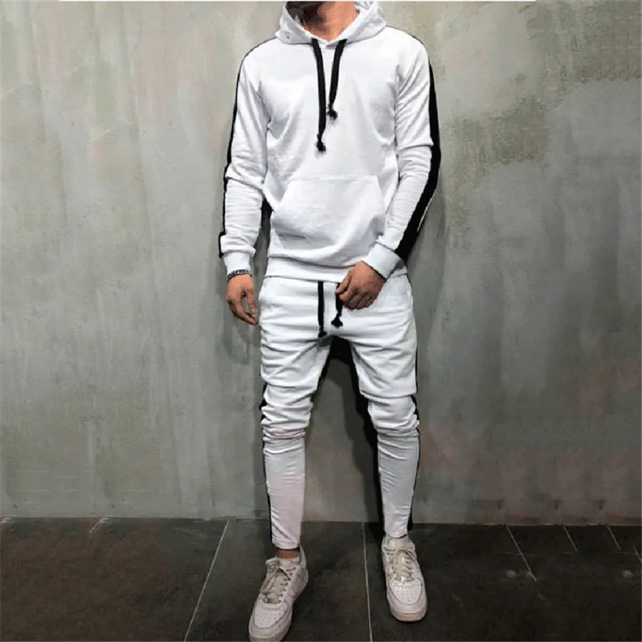 2025 New Autumn Men Running Set Men Sport Suits Sportswear 2Pcs Tracksuit Sportswear Hoodies Sweatshirt&Pant Suit Men Sports Set - Aurex