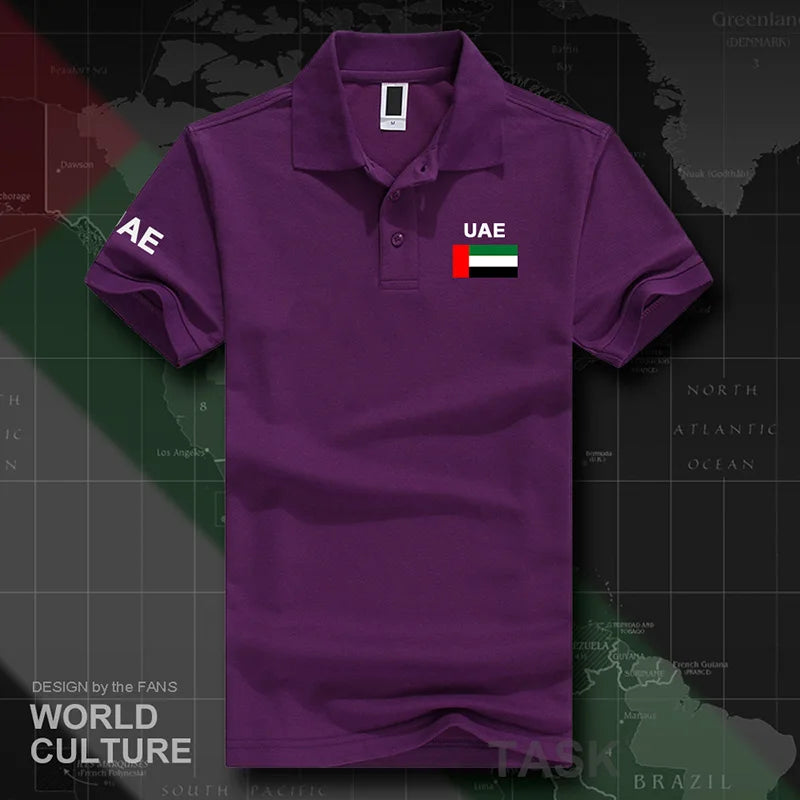 united Arab Emirates polo shirts men short sleeve white brands printed for country 2017 cotton nation team flag new fash ARE UAE - Aurex