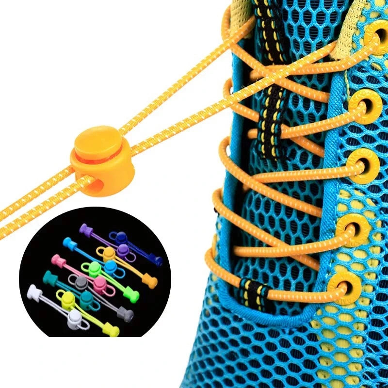 1pair Lazy Laces Sneaker ShoeLaces Elastic Shoe Laces  Shoe accessories lacets Shoestrings Running/Jogging/Triathlone