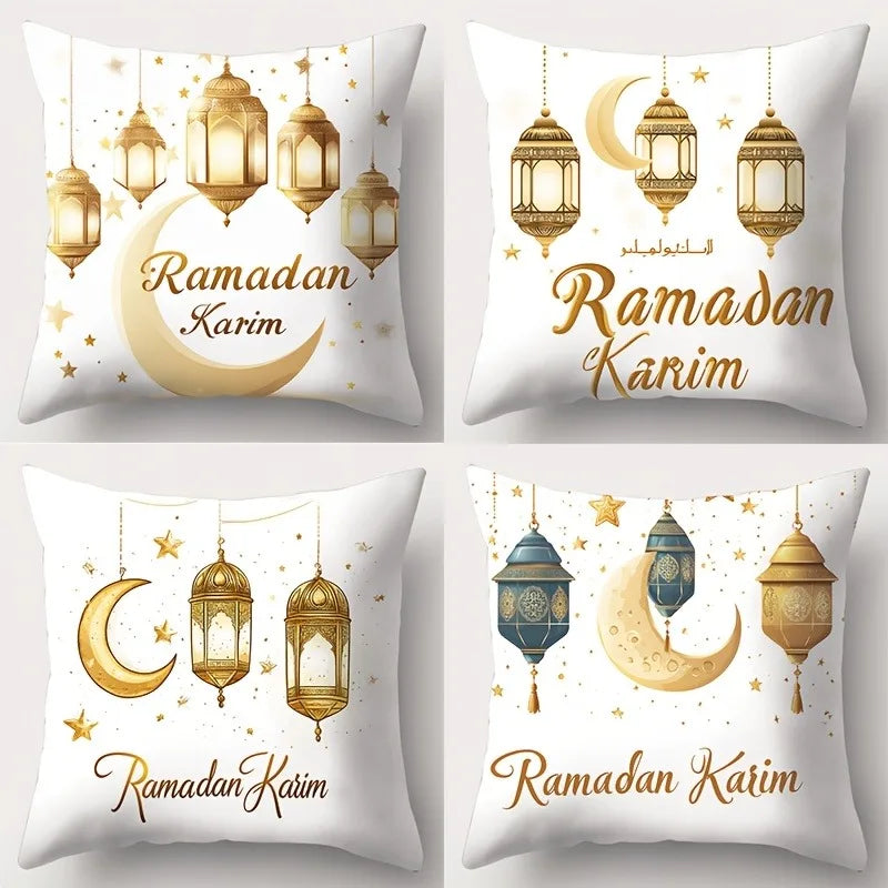 Ramadan Pretty Moon Pillowcase Nordic Home Decor Pillowcase Holiday Bedroom Living Room Decor Polyester Cushion Cover