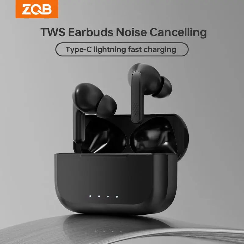 ZQB A3 TWS Wireless Bluetooth Earphones noise cancelling over ear headset Touch Sport Headset with Mic HD Call Waterproof