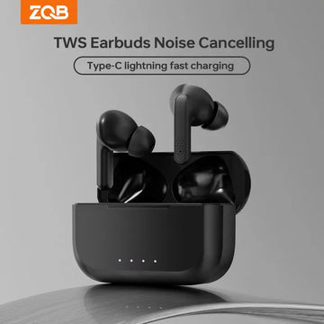 ZQB A3 TWS Wireless Bluetooth Earphones noise cancelling over ear headset Touch Sport Headset with Mic HD Call Waterproof