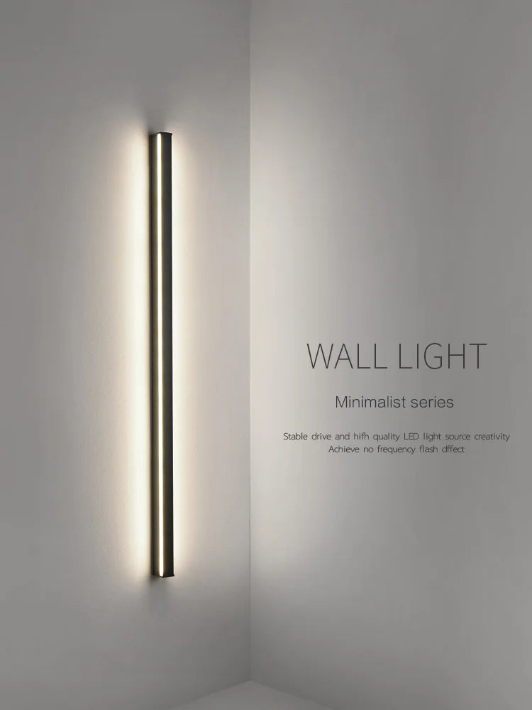 Minimalist long wall lamp modern simple one word living room staircase creative background wall line bedroom bedside light - Aurex