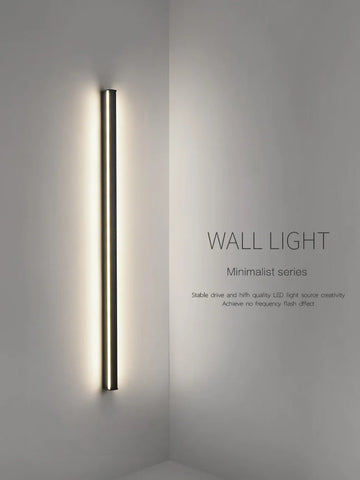 Minimalist long wall lamp modern simple one word living room staircase creative background wall line bedroom bedside light - Aurex