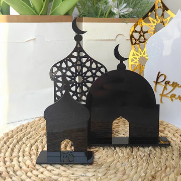 1set Acrylic Ramadan Calendar Decoration 2025 Eid Mubarak Countdown Calendar Muslim Islamism Festival Party Desktop Ornament