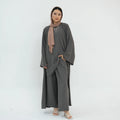 Eid Ramadan Vestidos Turkey Kaftan Islam Clothing Abayas Women Muslim Sets 3 Pieces Set Caftan Maxi Abaya Tops Pants Modest Robe - Aurex