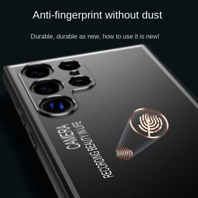 Aluminum Alloy Sandblasted Back Plate Phone Case For Samsung S24 Ultra S23 + S24 Galaxy S23 Metal Camera Protective Back Cover