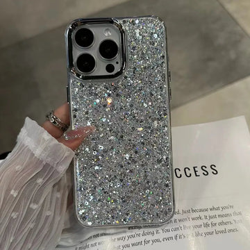 Luxury Bling Glitter Shockproof Phone Case For iPhone 16 15 14 13 12 11 Pro Max Plus Soft Bumper Protection Cover