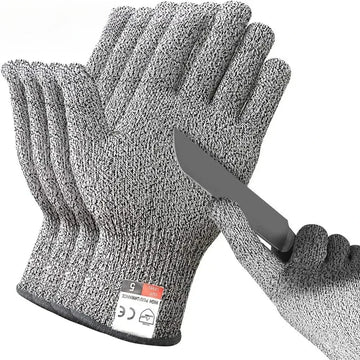 Grade 5 Cut Resistant Gloves Kitchen HPPE Scratch Resistant Glass Cutting Safety Protection for Gardeners