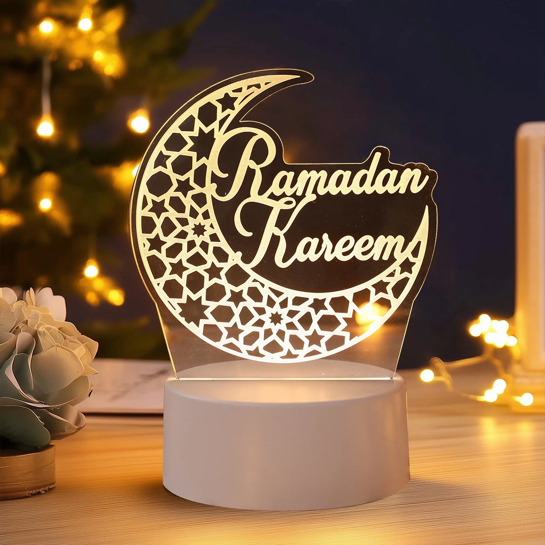 Ramadan Decor LED 3D Acrylic Night Light EID Mubarak Decor 2025 For Home Ramadan Kareem Islamic Muslim Party Eid Al Adha Gifts