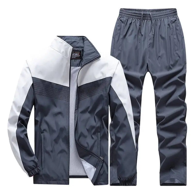 2025 Brand Loose Men's Set Spring Sports Jacket+Pants Tracksuit Men Fashion Male Sweatsuit Running Set ropa deportiva hombre - Aurex