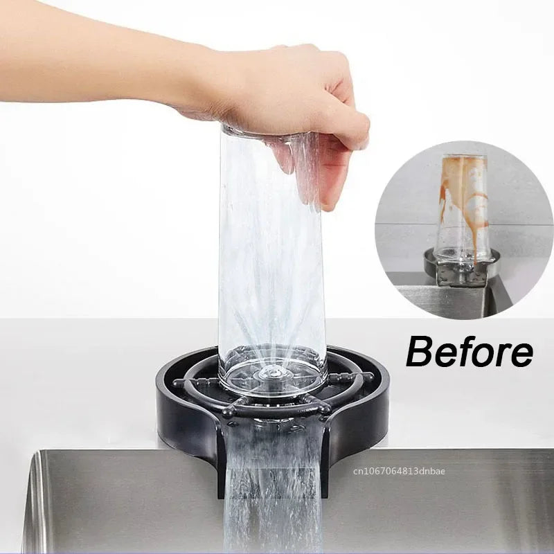 Automatic High Pressure Cup Washer Faucet Glass Rinser Glass Cup Washer Bar Beer Milk Tea Cup Cleaner Kitchen Cleaning Tools