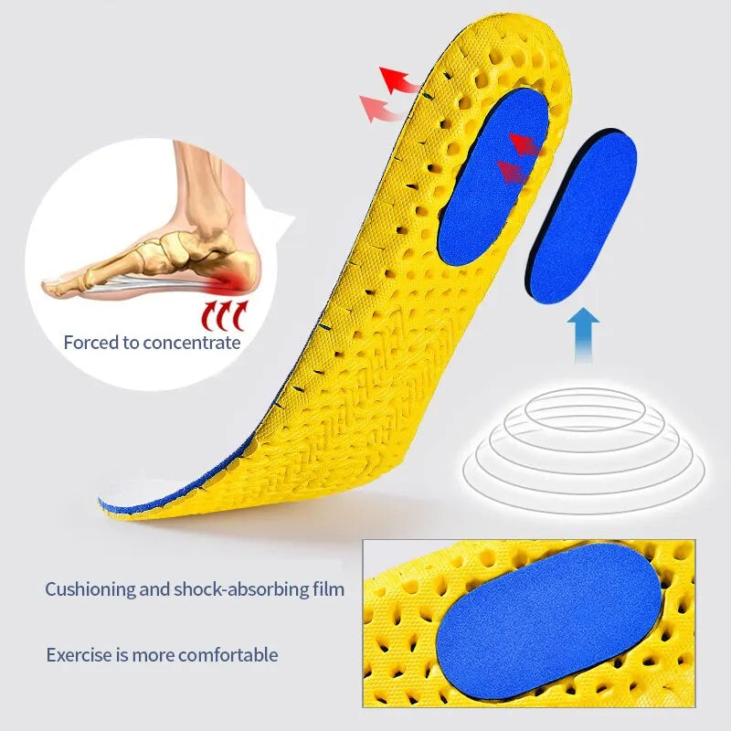 3Pairs Memory Foam Orthopedic Insoles for Feet Shoe Sole Pad Mesh Deodorant Breathable Sneakers Running Cushion for Men Women