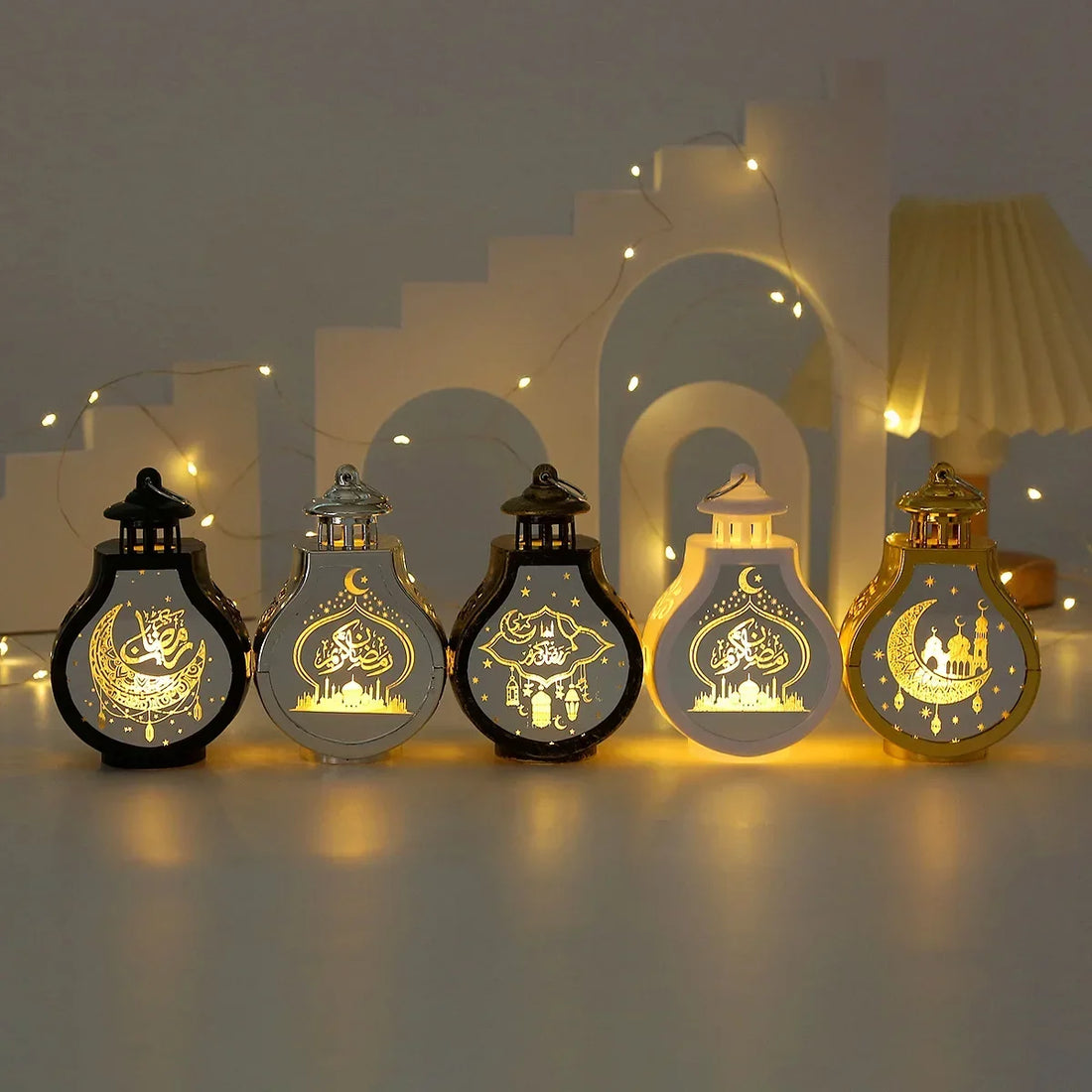 2025 Ramadan LED Lantern Light Eid Mubarak Decoration for Home Islamic Muslim Festival Party Ramadan Kareem Decor EID Al Adha