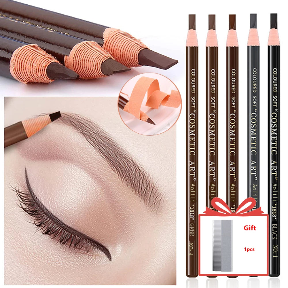 Eyebrow Pencil Waterproof Eyebrow Enhancers Long Lasting Brow  Cosmetics Professional Makeup Brow Lift Feather Eyebrow Pencil