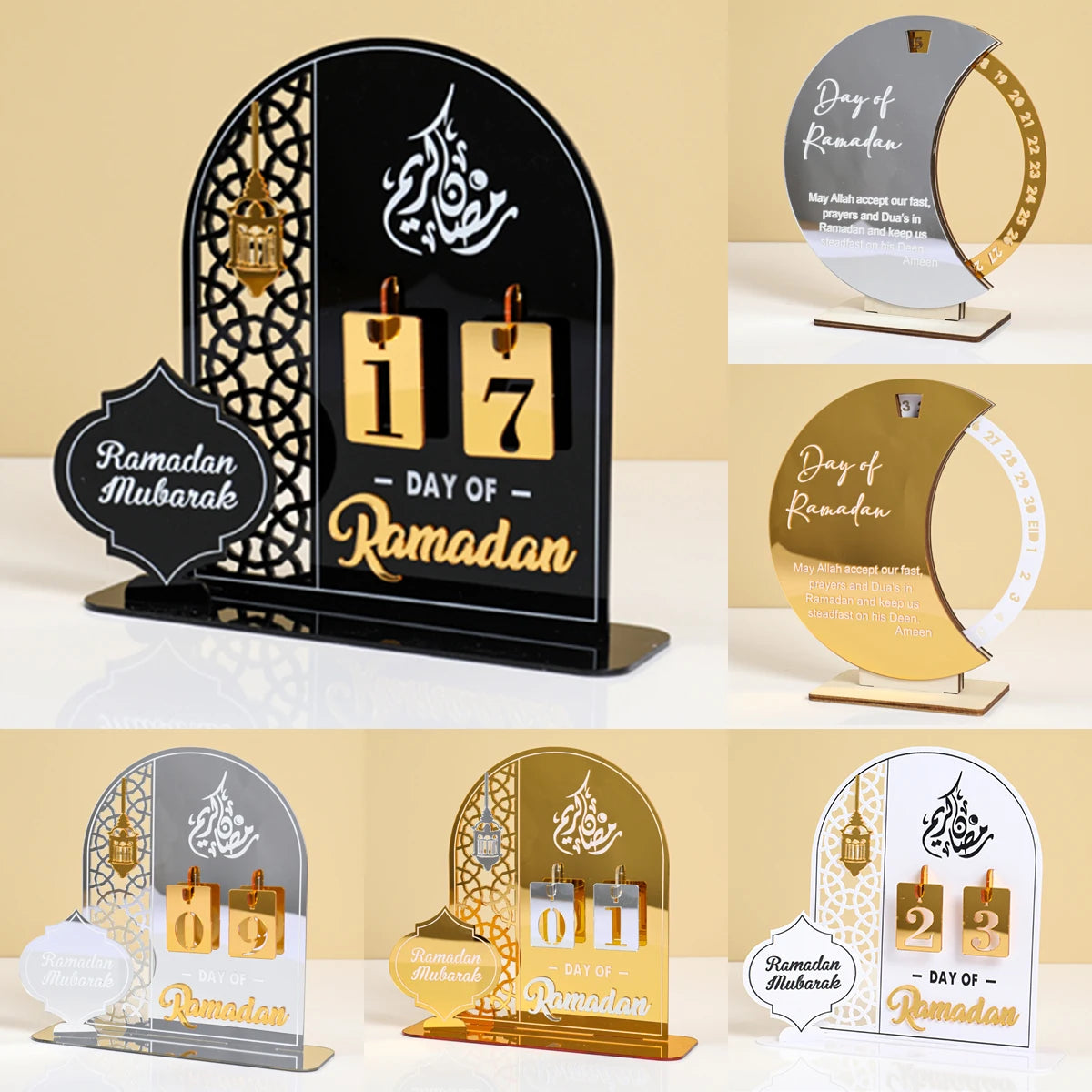 Ramadan Countdown Calendar Eid Mubarak Ornament Ramadan Decoration 2025 For Home Ramadan Kareem Islamic Muslim Party Decor Gifts