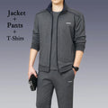 2025 Fashion Running Sets Sport Suit Sportswear Sweatshirt +Sweatpants Mens Clothing 2 Pieces Sets Tracksuit Jogging Suits - Aurex