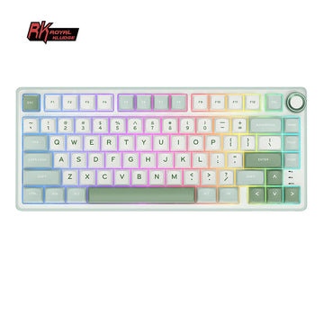 RK R75 Royal Kludge Wired Mechanical Keyboard 80 Keys 80% Gasket RGB Backlit Hot-swappable Gaming Keyboard with MDA PBT Keycaps