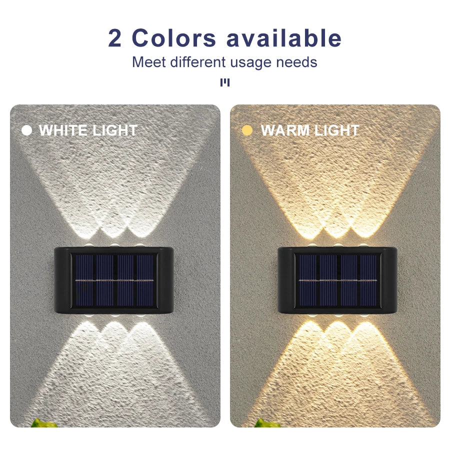 Solar Up And Down Double-headed High Brightness Wall Lights Garden Lights Door Sign Wall Lights Outdoor Waterproof Wall Washer