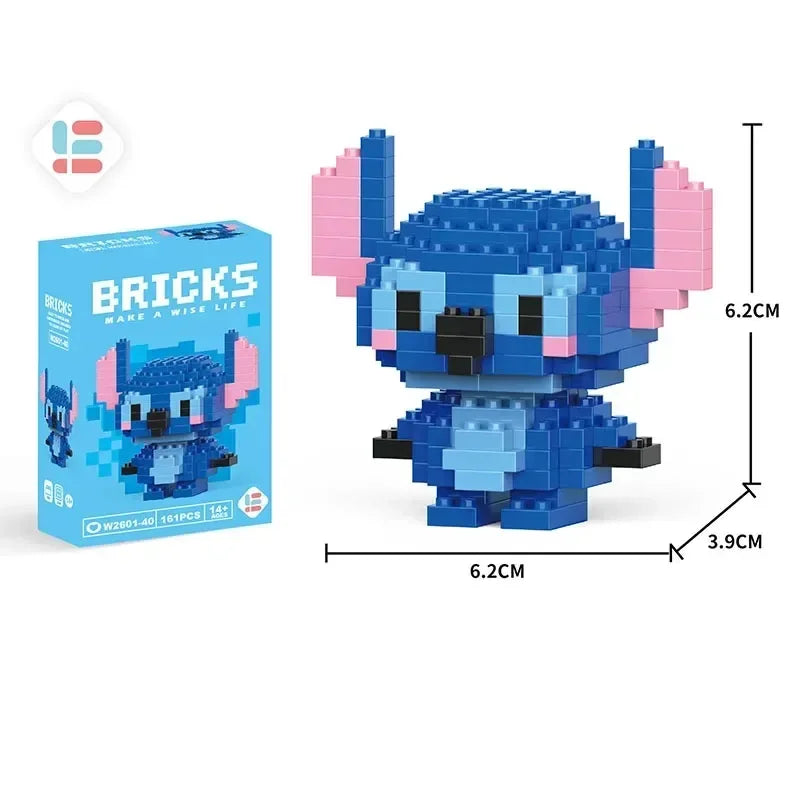 Stitch Sanrio Coke Mickey Mouse cartoon dolls And micro-particle building block toys compatible with Children's gifts