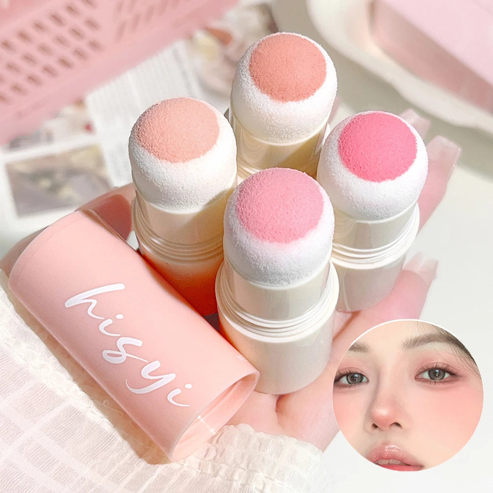 Yunrou Soft Fog Blush Stick - Energetic and Bouncy, Korean Style, Brightening, Dual-Use for Lips and Cheeks