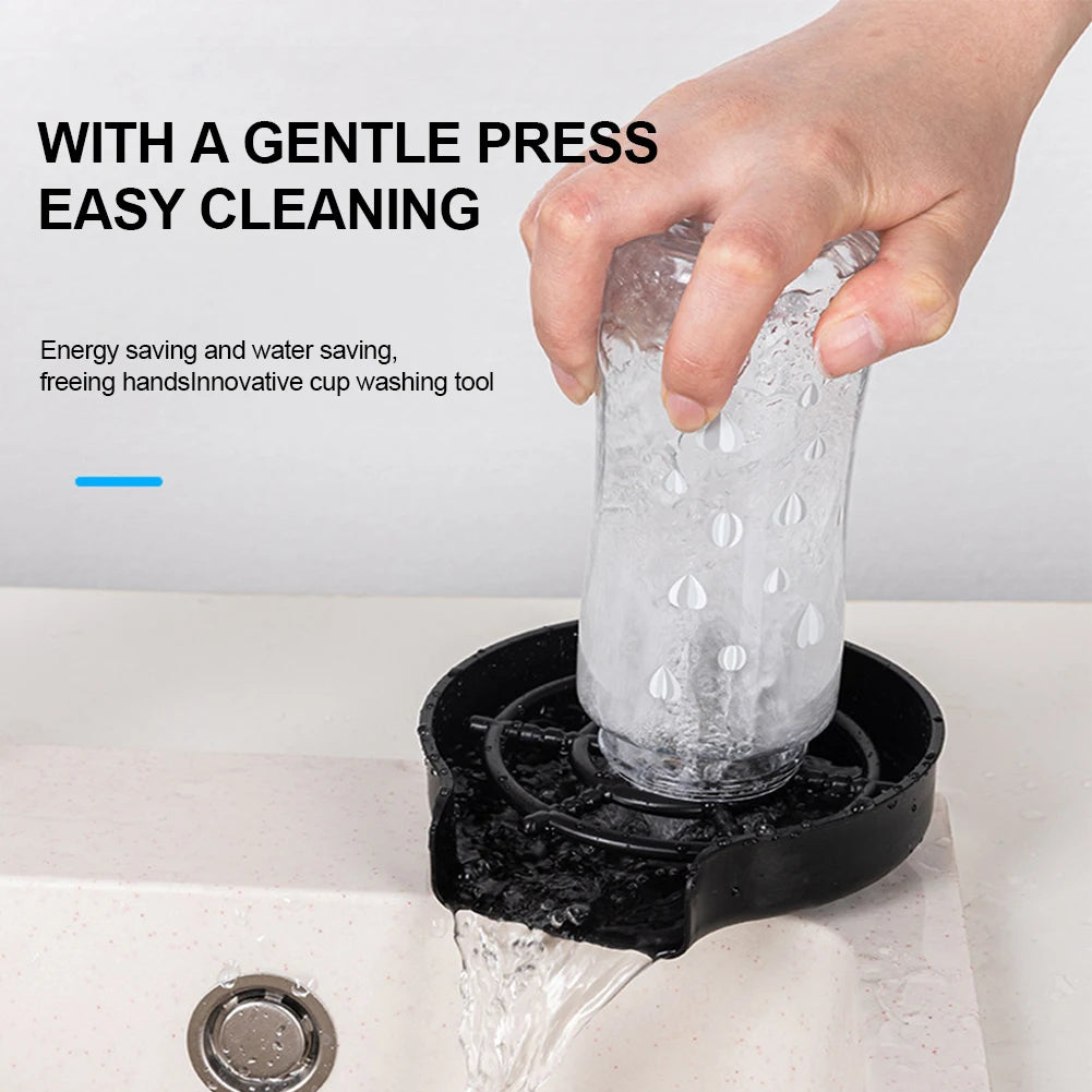 Automatic Glass Rinser High Pressure Cup Washer Faucet Glass Rinser Automatic Glass Cup Washer Kitchen Sink Accessories