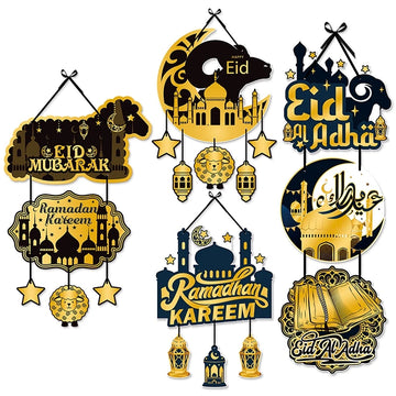 Eid Al-Fitr Hanging Paper Pendants Home Decor Islamic Ramadan Party Wall Door Background Ornaments Ramadan Decorations