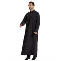 New Style Muslim Lapel Button Robes for Middle Eastern Turkish Men Dubai, United Arab Emirates Saudi Arabian Ethnic Muslim Robes - Aurex