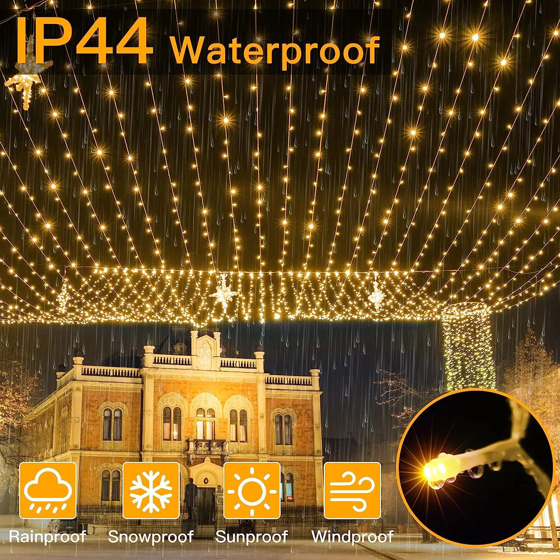 10M-100M Led Christmas Lights Outdoor led Fairy String Lights for New Year Holiday Party Wedding Garland Ramadan Decoration 2025