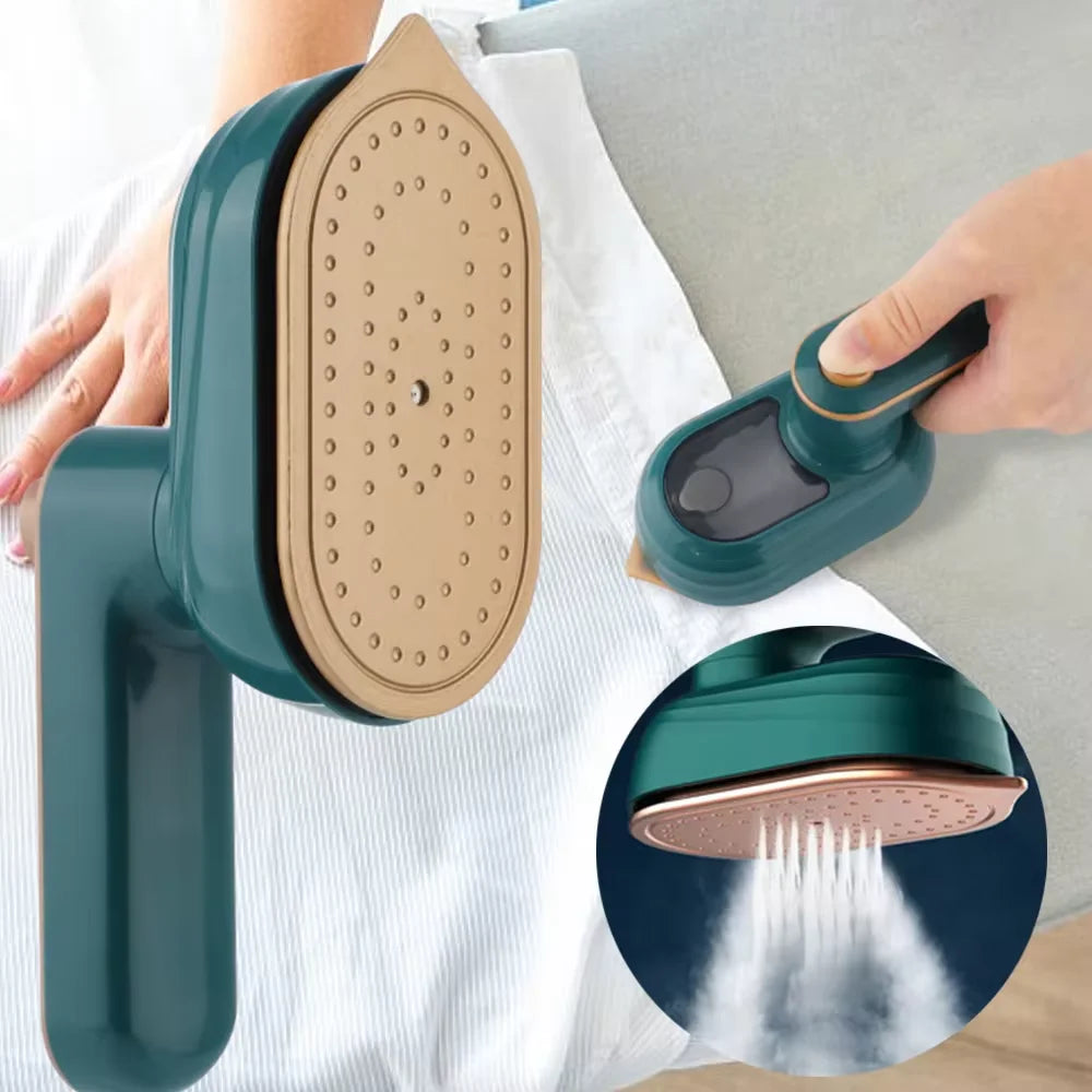 Mini Rotating Steam Iron Handheld Wet And Dry Double Hot Steam Generator Portable Garment Steamer Home Travelling Hanging Ironin