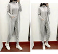 Winter Women Knitted 3 Pieces Set Casual Thicken Long Coat Dress Sweater Coat +top + Pant 3PCS Suits Warm Set Abaya 2024 - Aurex