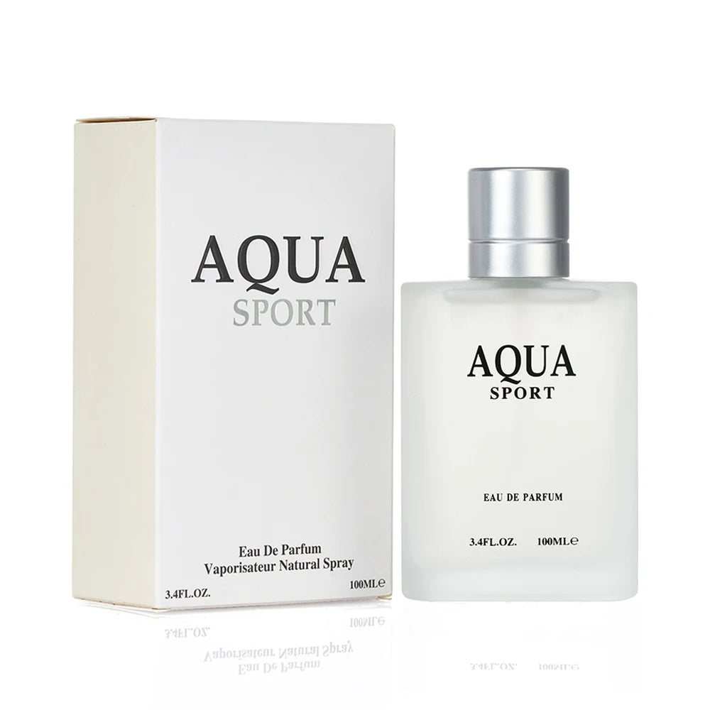 100ML 3.4FL.OZ AQUA Men's Perfume EDP, Aquatic Aromatic Eau de Parfum, Lime Marine Musk Fresh Ocean Fragrance Spray for Men - Aurex