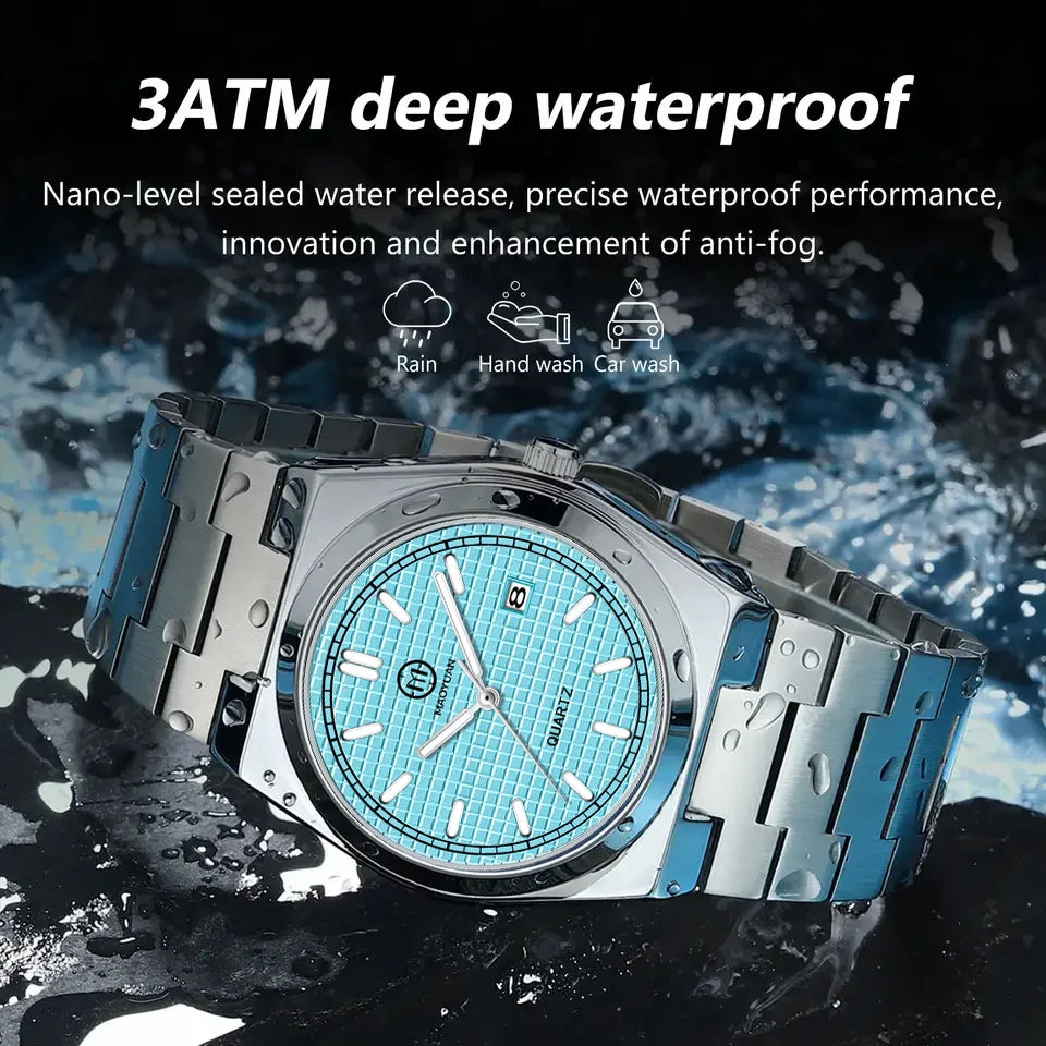 Maoyuan Luxury Military Watch for Men Waterproof Luminous Date Chronograph Man Watch Sport Quartz Stainless Steel Men's Watches - Aurex