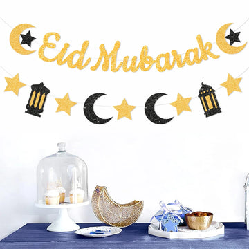 Eid Mubarak Decor Banner Ramadan Mubarak Banner Kareem Ramadan Decoration 2025 for Home Islamic Muslim Party Decor Eid Al Adha