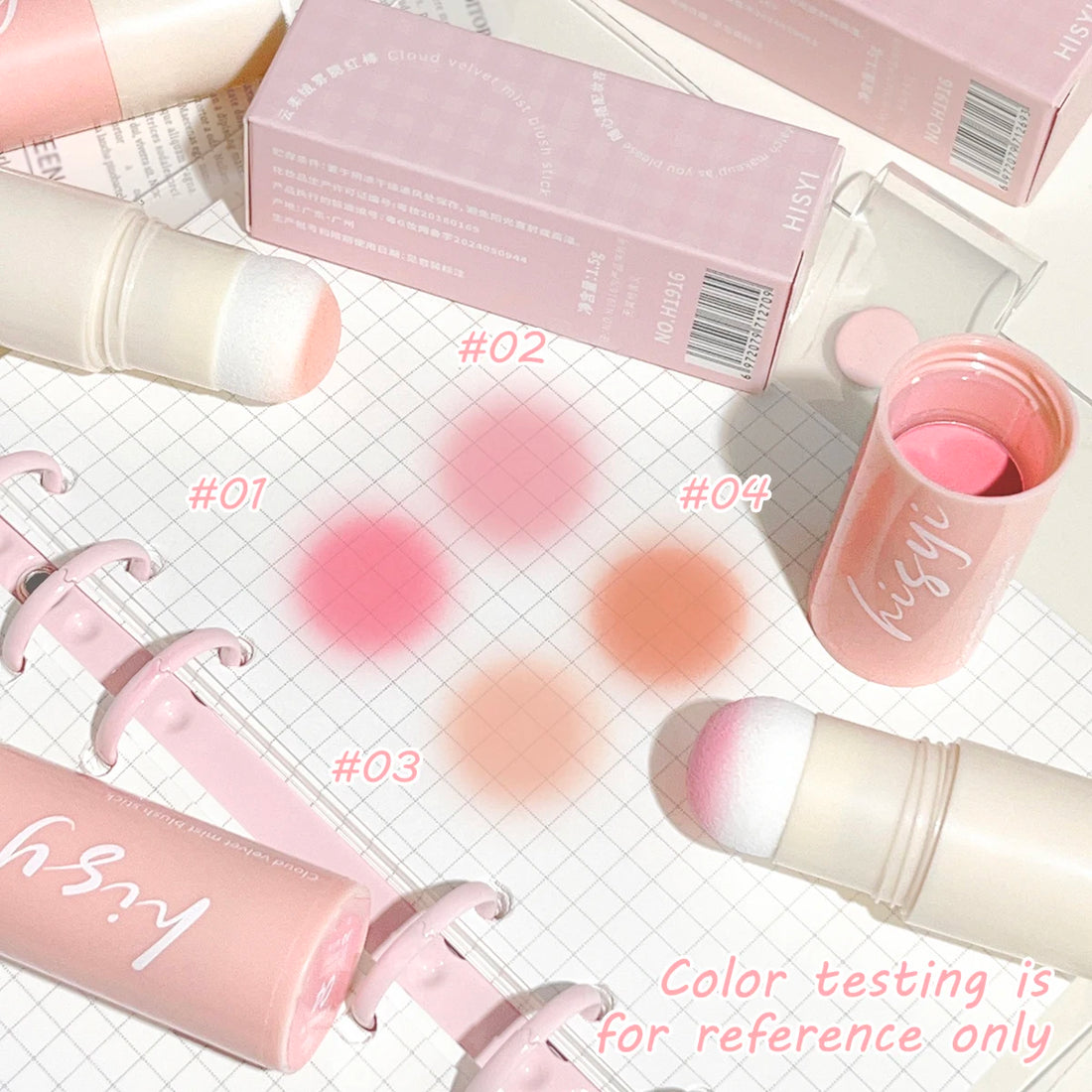 Yunrou Soft Fog Blush Stick - Energetic and Bouncy, Korean Style, Brightening, Dual-Use for Lips and Cheeks