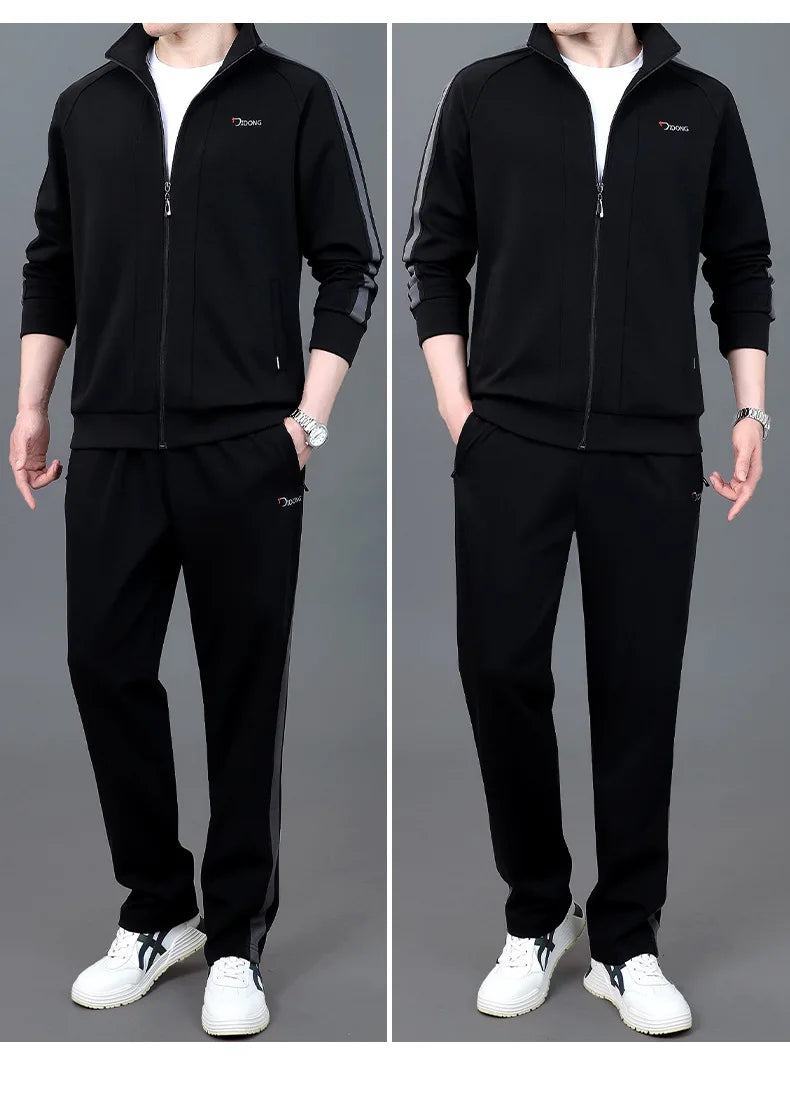 2024 Plus Size Thicken Men Set Warm Thick Hooded 2PC Hoodies Zipper Sports Suit Gym Hombre Tracksuit Men Joggers Women - Aurex