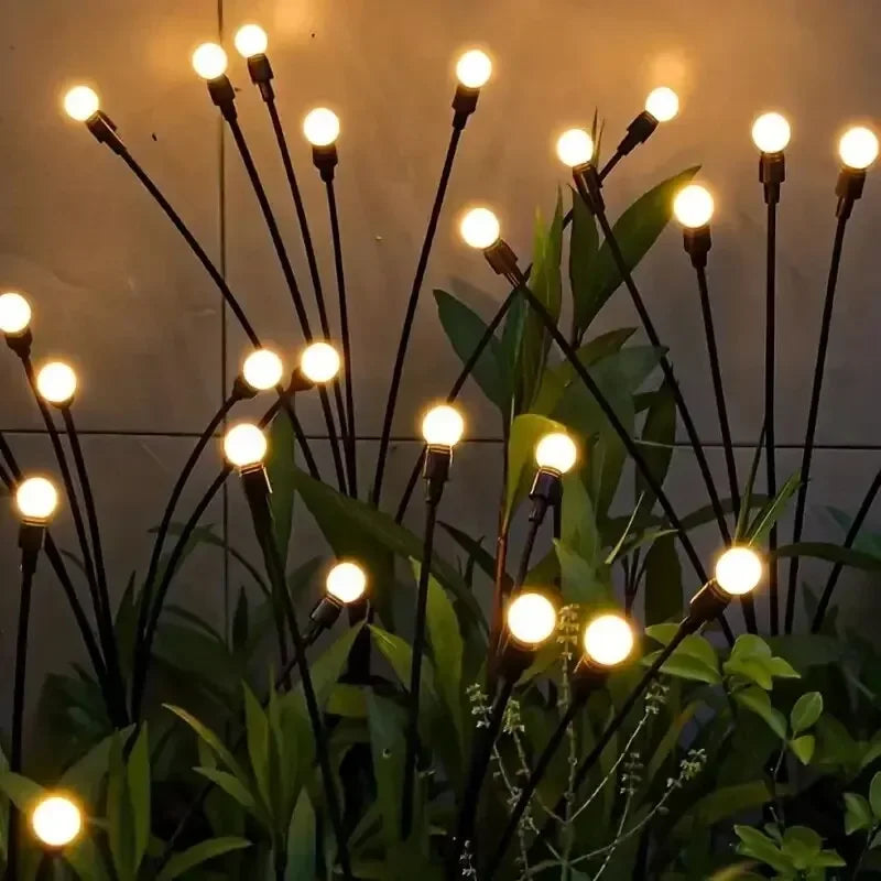 10 Lights Solar Lawn Lamp Garden Lamp, LED Wind-driven FireflyGround Plug Lamp, Garden Ramadan Decoration Festival Lamp