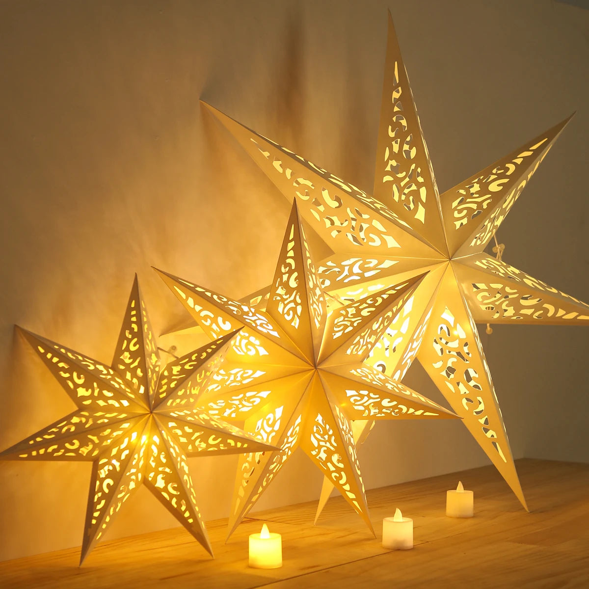 Hollow Star Hanging Pendants Ramadan Decorations 2025 for Home Ramadan Islamic Muslim Party Gifts Eid Mubarak Home Decorations