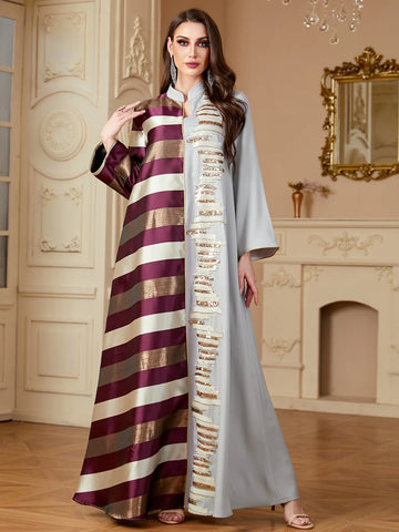 Ramadan Sequins Long Robe Jalabiya Morocco Eid Muslim Abaya for Women Party Dresses Dubai Abayas Saudi Kaftan Islam Vestidos