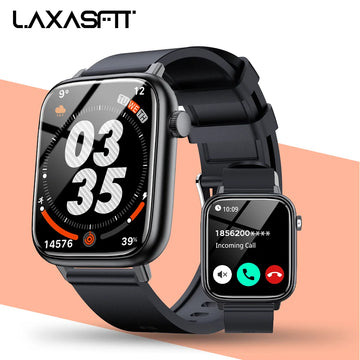 LAXASFIT Bluetooth Talk Smart Watch Message Reminder Sleep Monitoring IP68 Waterproof 100+ Sport Mode Smart Watch Android IOS