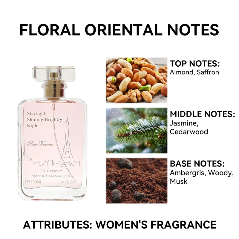 100ML 3.4FL.OZ Perfume for Women, Inspired by Rouge 540 Eau de Parfum, Floral Oriental Notes, Jasmine Cedar Musk Long Lasting - Aurex