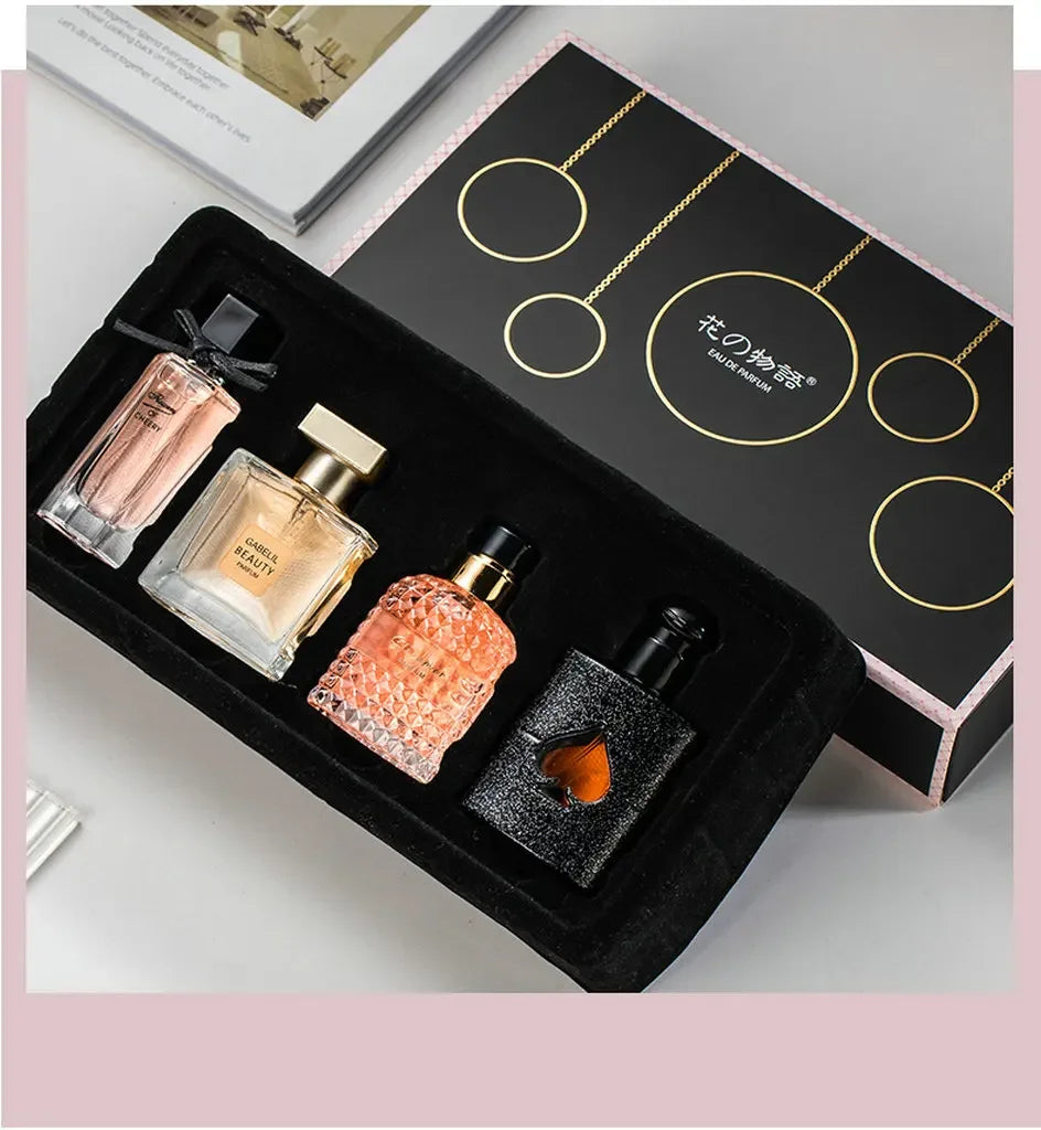 Luxury Original Gift Box Set Perfume for Women 4 Piece Set 105ml Fresh Long Lasting Fragrance Eau De Parfum Plant Floral Scent - Aurex