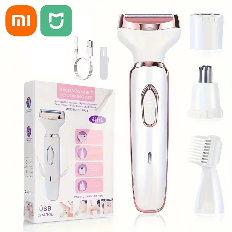 XIaomi Mijia 4 In 1 Electric Lady Shaver Body Hair Removal Epilator Painless Cordless Trimmer Razor Gifts For Women 2025