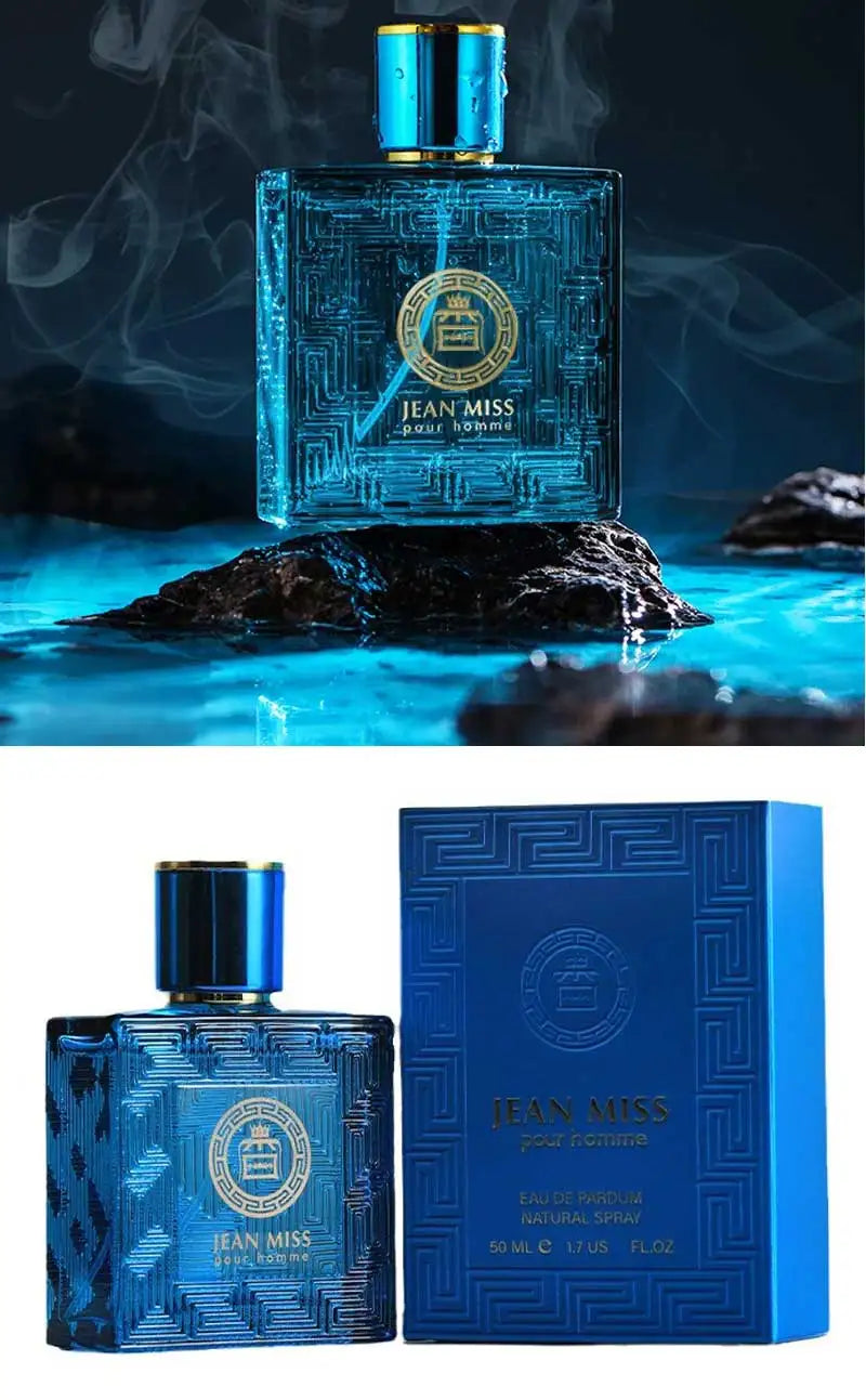 50ML Men Perfume Cologne Scent Eau De Parfum Spray Homme Perfume Blue Oriental Woody Tone Charming Sexually Lasting Fragrances - Aurex