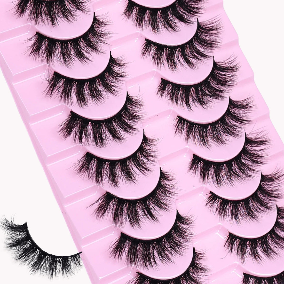 10 Pairs 3D fluffy false eyelashes for dramatic fake eyelashes Messy False Eyelashes Fluffy Thick Lashes