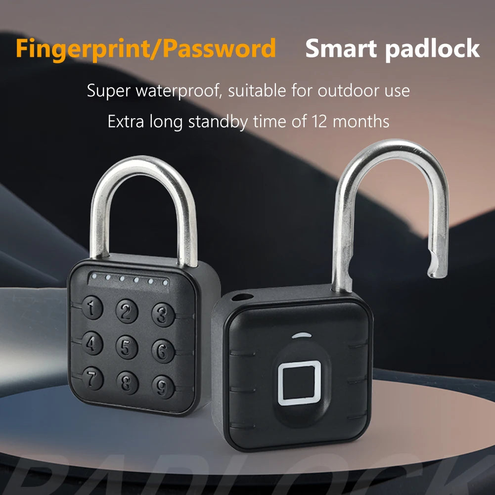 Electronic Lock Tuya Bluetooth Fingerprint Padlock Digital Luggage Lock APP Temporary Password Remotely IP67 Decompression Toys