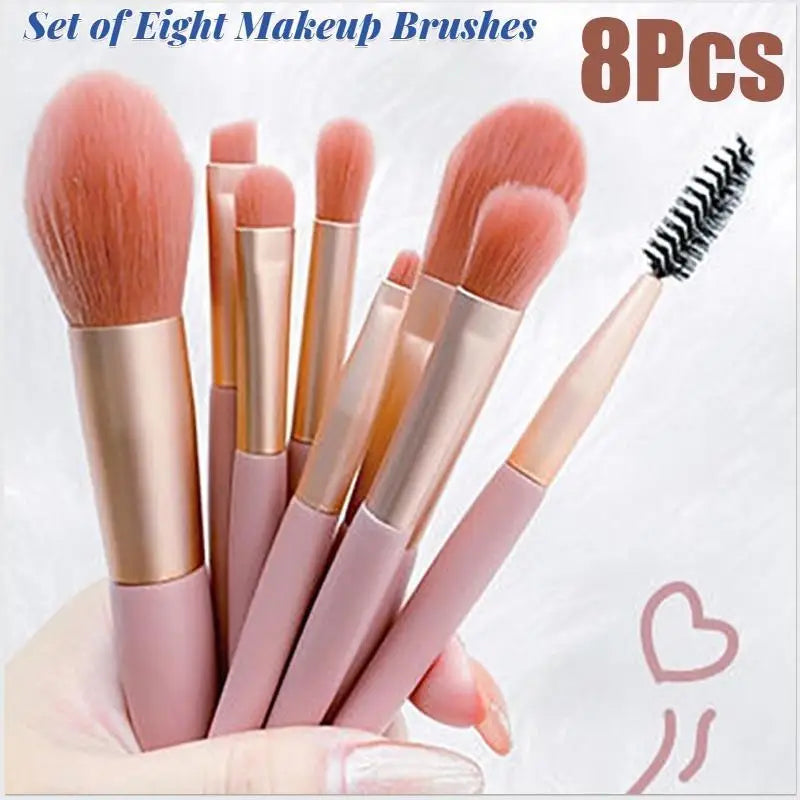 Hot selling portable 8-piece professional makeup brush set beauty tools makeup foundation blush concealer beauty tools brush eye