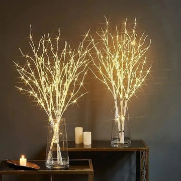 LED Birch Branch Lights - Battery Operated Decorative Twig Lights for Home & Events